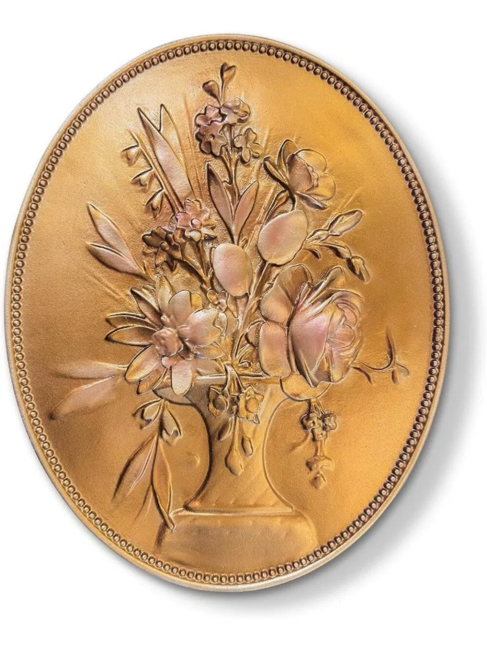 Vintage Gold Floral Wall Decor - 10x8